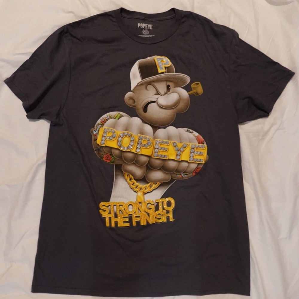 Popeye Graphic T-Shirt in Black